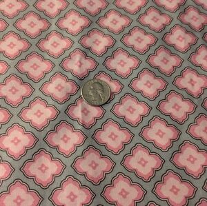 Pink And Gray Cotton Fabric By The Yard